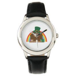 Cute Leprechaun Bigfoot Horloge