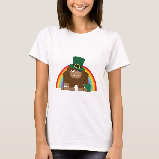 Cute Leprechaun Bigfoot T-shirt (Voorkant)