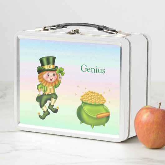 Cute leprechaun & calligraphy op pastelkleuren (In situ)