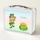 Cute leprechaun & calligraphy op pastelkleuren (Achterkant)