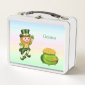 Cute leprechaun & calligraphy op pastelkleuren (Voorkant)