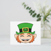 Cute Leprechaun Face Briefkaart (Staand voorkant)