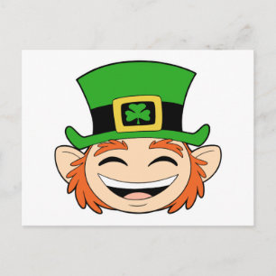 Cute Leprechaun Face Briefkaart