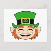 Cute Leprechaun Face Briefkaart (Voorkant)