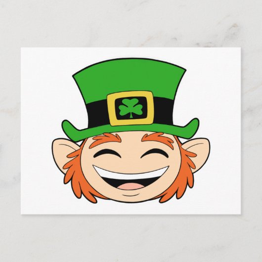Cute Leprechaun Face Briefkaart (Voorkant)
