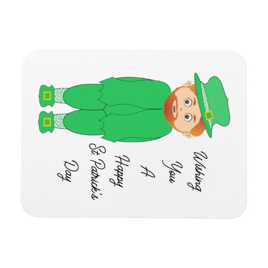 Cute Leprechaun Flexible Magnet Magneet (Horizontaal)