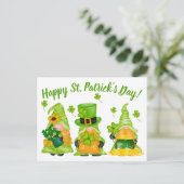 Cute Leprechaun Gnome Happy St. Patrick's Day Briefkaart (Staand voorkant)