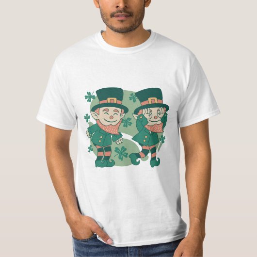 CUTE LEPRECHAUN GRIDDY DANCE ST PATRICKS DAY 2023 T-SHIRT (Voorkant)