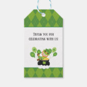 Cute Leprechaun Irish Bedankt voor de verjaardag Cadeaulabel (Voorkant)