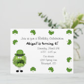 Cute Leprechaun Irish St Patrick's Day Birthday Kaart (Staand voorkant)