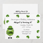 Cute Leprechaun Irish St Patrick's Day Birthday Kaart (Voorkant / Achterkant)