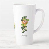 Cute leprechaun, kalligrafie en pot goud latte mok (Rechts)