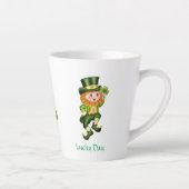 Cute leprechaun, kalligrafie en pot goud latte mok (Rechts)