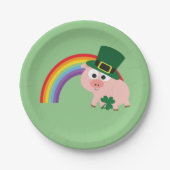 Cute Leprechaun Pig Papieren Bordje (Voorkant)