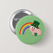Cute Leprechaun Pig Ronde Button 5,7 Cm (Voorkant /achterkant)