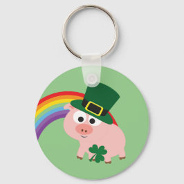 Cute Leprechaun Pig Sleutelhanger