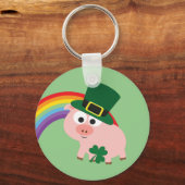 Cute Leprechaun Pig Sleutelhanger (Voorkant)