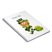 Cute leprechaun & pot of gold notitieboek (Rechterzijde)