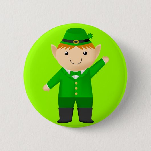 Cute Leprechaun Ronde Button 5,7 Cm (Voorkant)