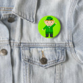Cute Leprechaun Ronde Button 5,7 Cm (In situ)