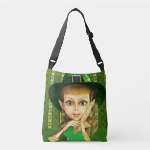 Cute Leprechaun Shamrock Girl Crossbody Bag Tas