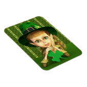 Cute Leprechaun Shamrock Girl Flexi Magnets Magneet (Rechterzijde)
