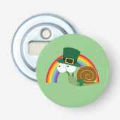 Cute Leprechaun Snail Button Flesopener (Voorkant)