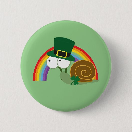 Cute Leprechaun Snail Ronde Button 5,7 Cm (Voorkant)