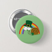 Cute Leprechaun Snail Ronde Button 5,7 Cm (Voorkant /achterkant)