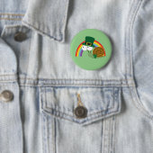Cute Leprechaun Snail Ronde Button 5,7 Cm (In situ)