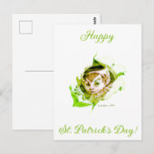 Cute Leprechaun St. Patrick's Day  Briefkaart (Voorkant / Achterkant)