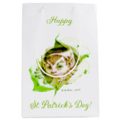 Cute Leprechaun St. Patrick's Day Medium Cadeauzakje (Voorkant)