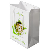 Cute Leprechaun St. Patrick's Day Medium Cadeauzakje (Achterkant Gekanteld)