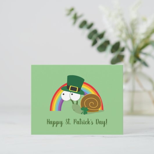 Cute Leprechaun St. Patrick's Day Slak Briefkaart (Staand voorkant)