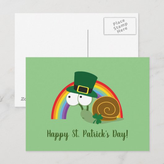 Cute Leprechaun St. Patrick's Day Slak Briefkaart (Voorkant / Achterkant)