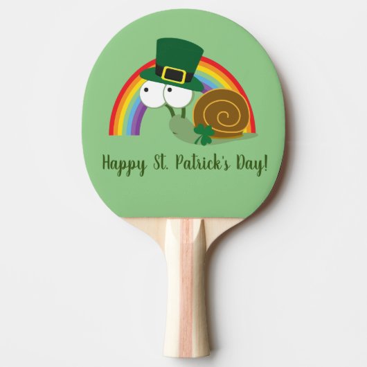 Cute Leprechaun St. Patrick's Day Slak Tafeltennisbatje (Voorkant)