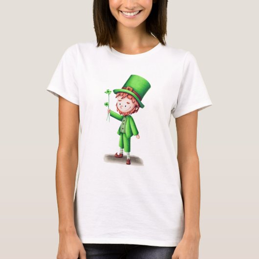 Cute leprechaun St. Patrick's Day T-shirt (Voorkant)