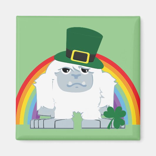 Cute Leprechaun Yeti Magneet (Voorkant)