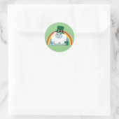 Cute Leprechaun Yeti Ronde Sticker (Tas)
