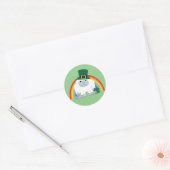 Cute Leprechaun Yeti Ronde Sticker (Envelop)