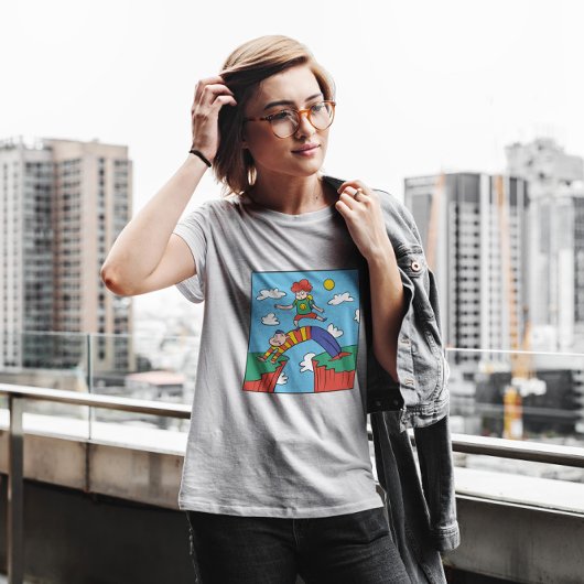 Cute leraar en student t-shirt