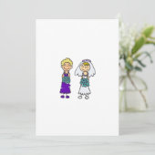 Cute Lesbian Brides Kaart (Staand voorkant)
