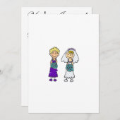 Cute Lesbian Brides Kaart (Voorkant / Achterkant)