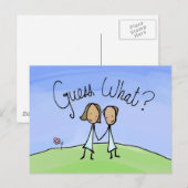Cute Lesbian Couple Raad Briefkaart (Voorkant / Achterkant)