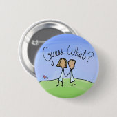Cute Lesbian Couple Raad Ronde Button 5,7 Cm (Voorkant /achterkant)