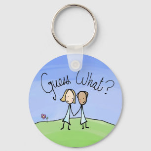 Cute Lesbian Couple Raad Sleutelhanger