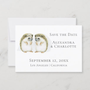 Cute Lesbian Wedding Hedegel Couple Save the Date