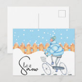 Cute Let it Snow Briefkaart (Voorkant / Achterkant)
