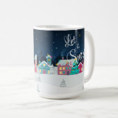 Cute Let it Snow Town Landscape Kerstmis Koffiemok (Voorkant rechts)
