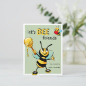 Cute "Lets BEE Friends" Classroom Valentijn Feestdagenkaart (Staand voorkant)
